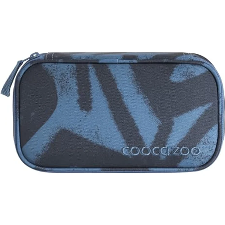 Coocazoo Mäppchen „Graffiti Groove”, blau, großes Federmäppchen mit Reißverschlussfach, Klarsichtfach und Fächern für Geodreieck und Stifte, für ab der 3. Klasse – Bild 1