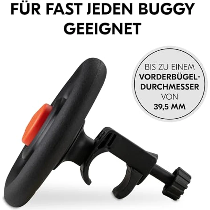 Hauck Pushchair Steering Wheel, Spielzeug-Lenkrad mit Hupe für Buggy, robustes Design, kompatibel mit vielen Modellen – Bild 6