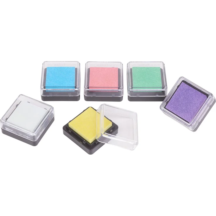 Folia Stempel, 6 Teile, Pastellfarben mit schnelltrocknender Dye-Tinte