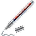 edding 750 Lackmarker - silber - 1 Stift - Rundspitze 2-4 mm - Lackstift zur Markierung und Beschriftung von Metall, Glas, Stein oder Kunststoff - hitzebeständig, permanent, wisch- und wasserfest