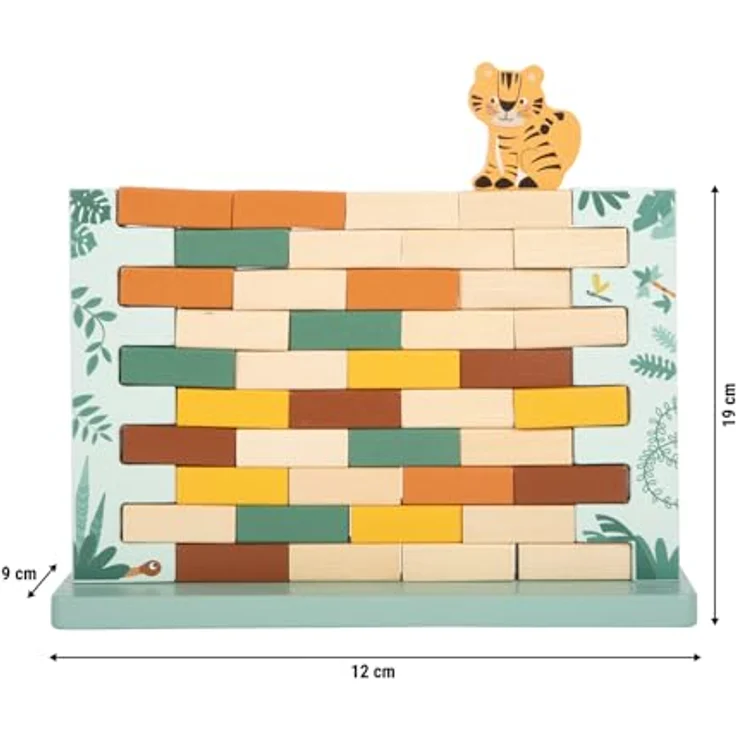 small foot Wackelmauer „Safari“, Geschicklichkeitsspiel aus Holz zur Förderung von Motorik und Konzentration, ab 4 Jahre – Bild 7