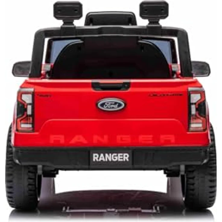 RIRICAR Elektro Kinderauto Ford Ranger 12V, rot, Ledersitz, 2,4-GHz-Fernbedienung, Bluetooth-/USB-Eingang, Federung, 12-V-Batterie, 2 x 30-W-Motoren, ORIGINAL-Lizenz – Bild 5