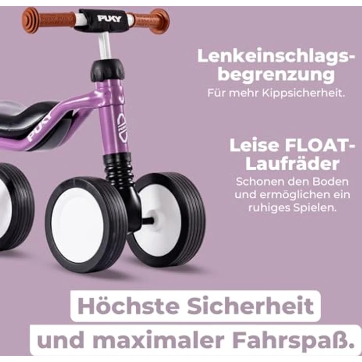 PUKY WUTSCH Perky Purple, Lauflernrad für Kinder ab 1 1/2 Jahren, Sicherheitslenker, Pendelachse, ergonomischer Sitz, FLOAT-Laufräder, für Indoor & Outdoor – Bild 5