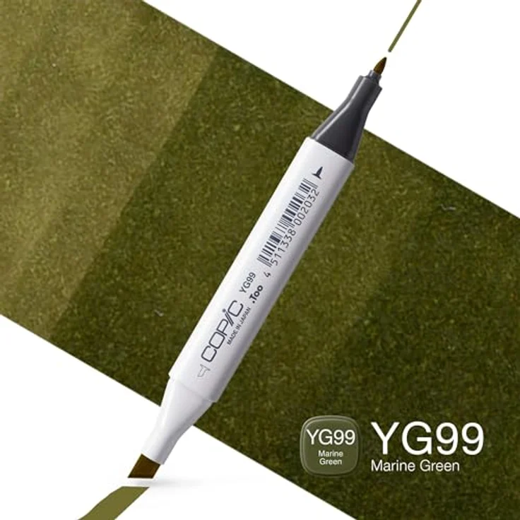 Copic Classic Marker Typ YG - 99, Marine Green, professioneller Layoutmarker mit dualer Spitze, schnelltrocknend – Bild 2