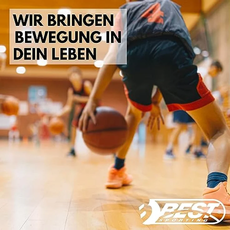Best Sporting Basketball Größe 7 I Mit Doppelhubpumpe I Outdoor mit Grip I Schwarz/Goldem Design – Bild 5
