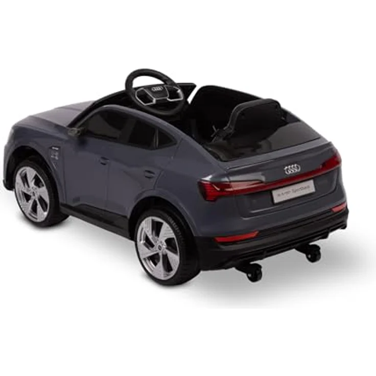 CARETERO Kinder Elektroauto E-Tron Sportback, lizenziertes Aufsitzfahrzeug mit Fernbedienung, Grau, 7Ah Akku, LED-Lichtleiste, geeignet für Kinder ab 3 Jahren – Bild 2