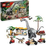 LEGO Jurassic World 76973, Raptor & Titanosaurus Set mit 582 Teilen, für Kinder ab 7 Jahren, inkl. Mini-Figuren und Fahrzeug