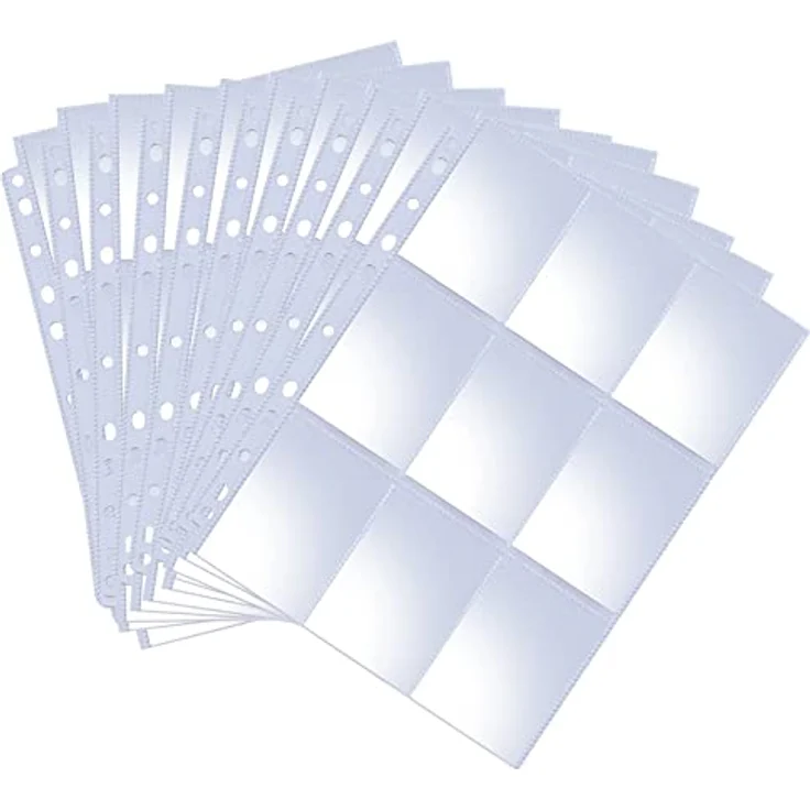 Oderra 576 Sammelkarten Hüllen, 32 Seiten Pockets Sammelkarten, Taschen auf beiden Seiten, Pokemon hüllen für Sammelkartenspiele, Transparent Leere Sammelalbum, Pochette carte, 2.03 x 8.13 x 0.91 cm – Bild 1