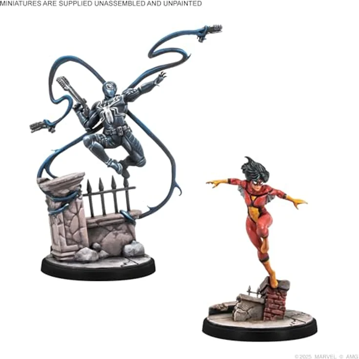 Atomic Mass Games Marvel Crisis Protocol Web Swinging Heroes Affiliation Pack, 4 Miniaturen inklusive Spider-Man, Agent Venom, Black Cat und Spider-Woman – Bild 4