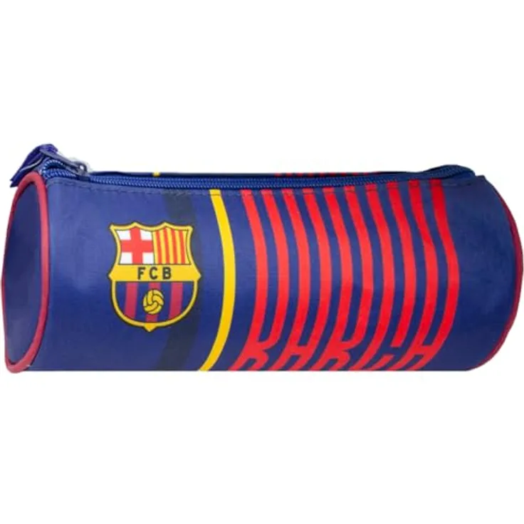 FC Barcelona Federmäppchen, kompakte Federmappe mit Reißverschluss und praktischem Stauraum für Schulzubehör