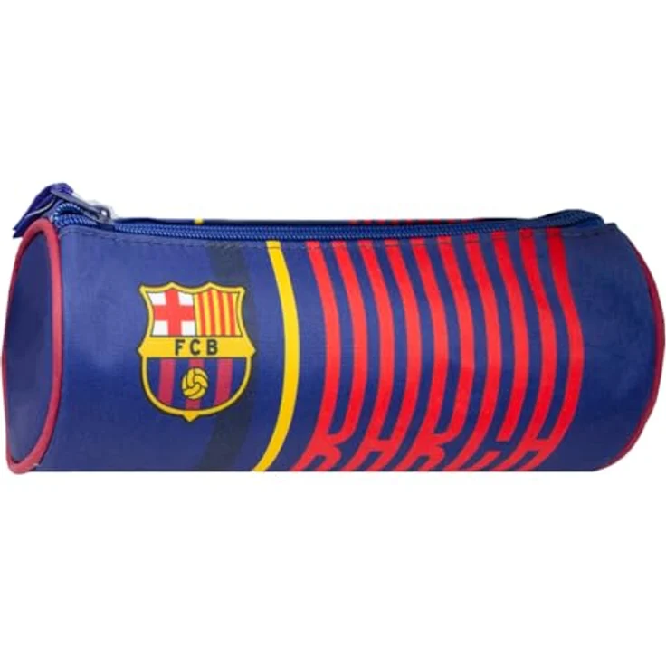FC Barcelona Federmäppchen, kompakte Federmappe mit Reißverschluss und praktischem Stauraum für Schulzubehör – Bild 1