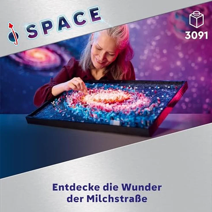 LEGO Art Die Milchstraßen-Galaxie, Wanddeko, Bauset für Erwachsene, kreative Aktivität, 3D-Effekt, Astronomie-Geschenk für Weltraumfans, 31212 – Bild 2