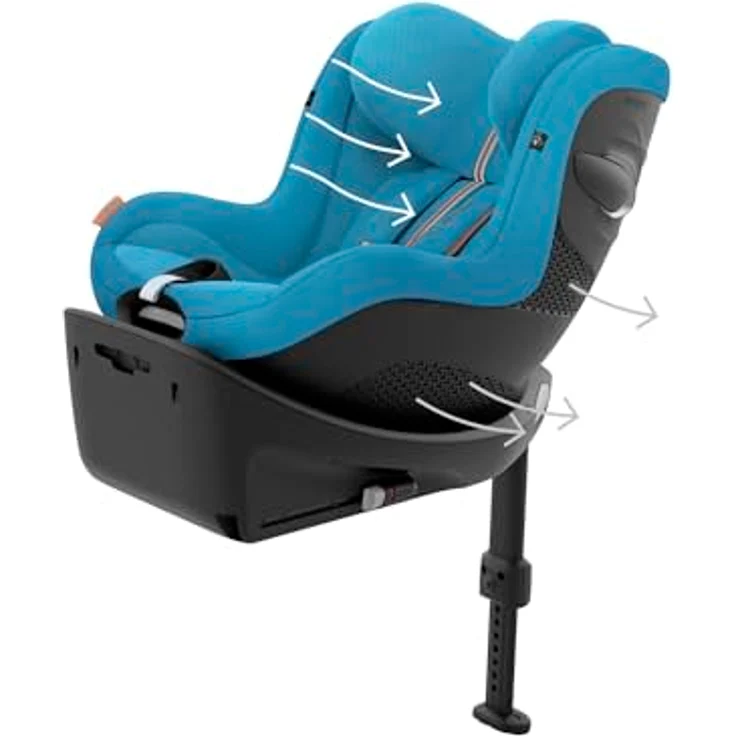 Cybex Sirona G I-Size Plus Reboard Kindersitz für Kinder von 61 cm bis 105 cm, Beach Blue – Bild 8