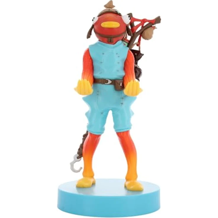 exquisite gaming Fortnite Cable Guys Lade-Halter Fishstick, skurriler Controller-Ständer für PS5, Xbox Series S/X und Smartphones, orange-blau – Bild 1