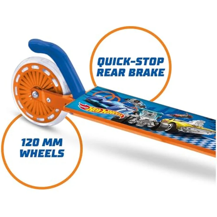 Mondo 18456 Klappbarer Roller HOT WHEELS, Höhenverstellbar, geeignet für Jungen ab 3 Jahren, bis 50 kg belastbar – Bild 5