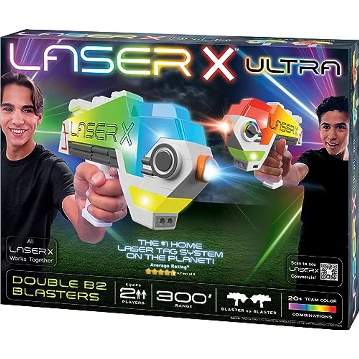 Laser X Ultra Double B2 Blaster, Home Laser Tag System mit 20 Team-Farbkombinationen – Bild 1