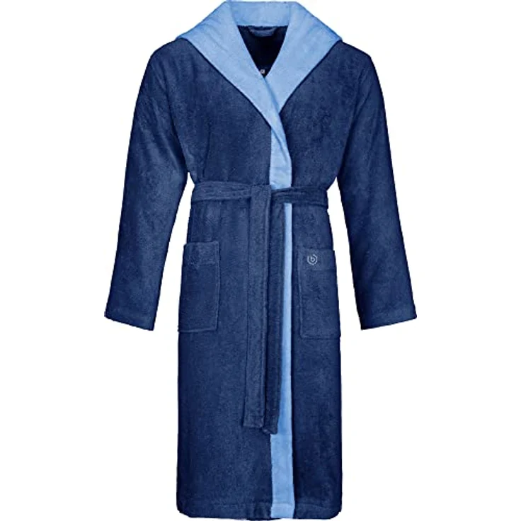 Bugatti Kapuzen-Bademantel Stefano, Herren, 100% SUPERSOFT-Baumwolle, marine blau – Bild 1