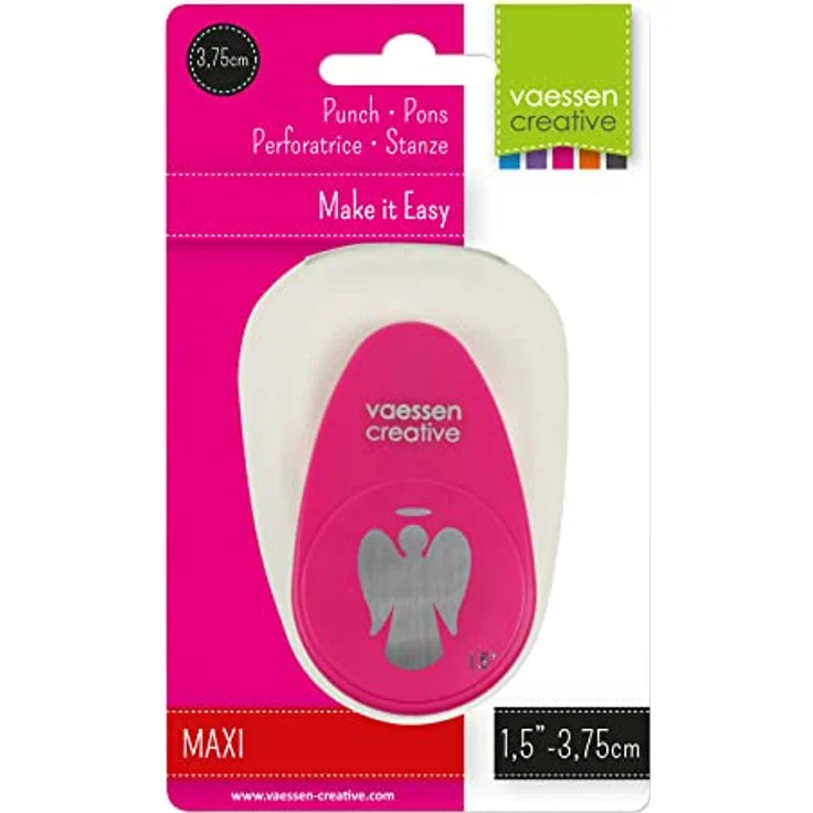 Vaessen Creative Motivstanzer Groß Engel, Maxi Stanzer mit 3,75 cm Ausstanzung, lila, für Scrapbooking und Papierbasteleien – Bild 4