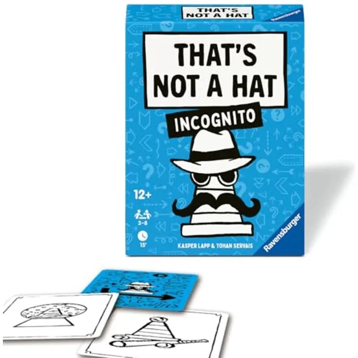 Ravensburger That's not a hat - Incognito, Brettspiel mit 110 Karten und Regeln für unvergessliche Partien