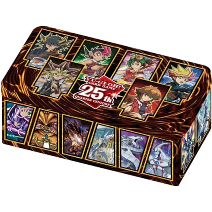 KONAMI Yu-Gi-Oh! TRADING CARD GAME Tin of Dueling Heroes 25th Anniversary – Deutsche Ausgabe, 1. Auflage, mit doppelten Prismatic Secret Rares und Quarter Century Secret Rare – Bild 1
