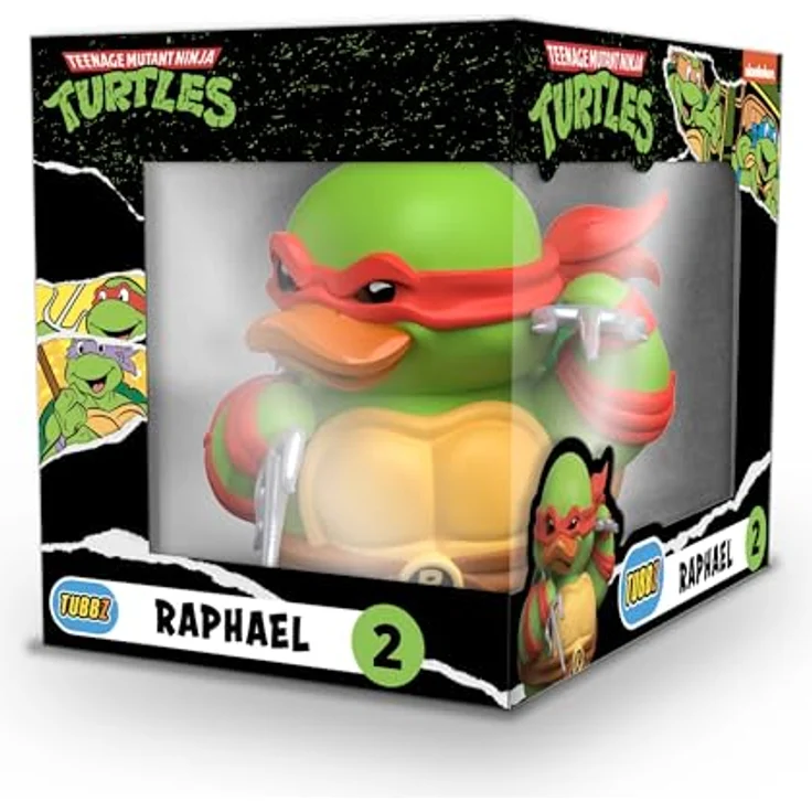 TUBBZ Box-Ausgabe Raphael, Sammler-Vinyl-Gummiente Figur, 9 cm, offizielles Teenage Mutant Ninja Turtles Merchandise – Bild 2