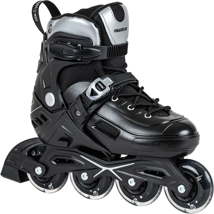 Powerslide Inlineskates Khaan Junior NXT Black adj. - Kinderskate mit Speed Control System (SCS) - Powerslide