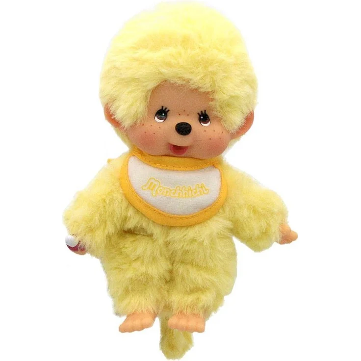 Monchhichi Plüschfigur Junge Gelb 13 cm, Monchhichi Color Puppe mit gelbem Lätzchen - Preisvergleich – Bild 1