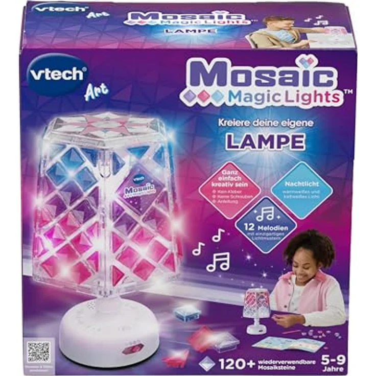Vtech® Mosaic Magic Lights, Kreativset Lampe mit bunten Mosaiksteinen und Melodien – Bild 11
