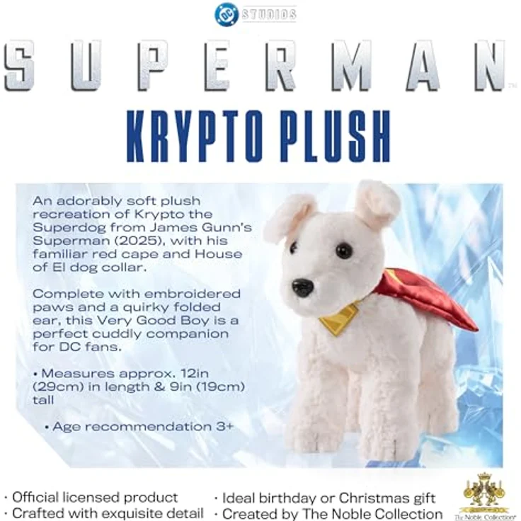 The Noble Collection Superman Krypto Plüschtier, offiziell lizenziertes Kuscheltier – Bild 4