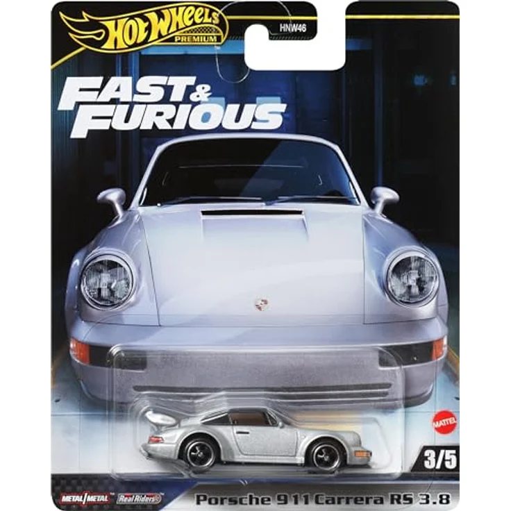Hot Wheels Porsche 911 Carrera RS 3.8 HRT97, 1:64 Die-Cast Spielzeug-Rennwagen, Fast & Furious Edition – Bild 6