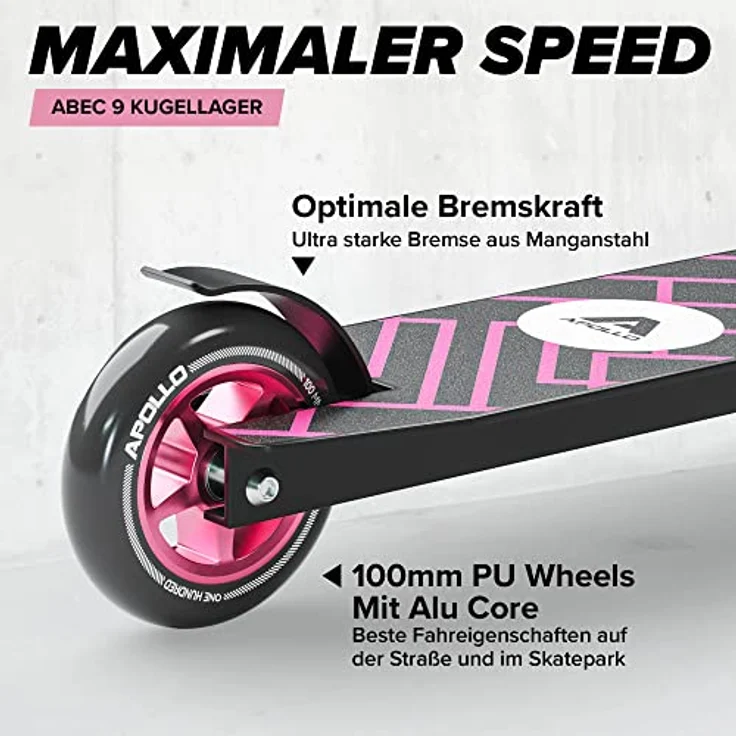 Apollo Stunt Scooter - Genius Pro | Robuster mit ABEC 9 Kugellager | Trick Roller, Tretroller, Starker Stuntroller | Top Kinder ab 6 Jahre | perfekt auch als Cityroller – Bild 5