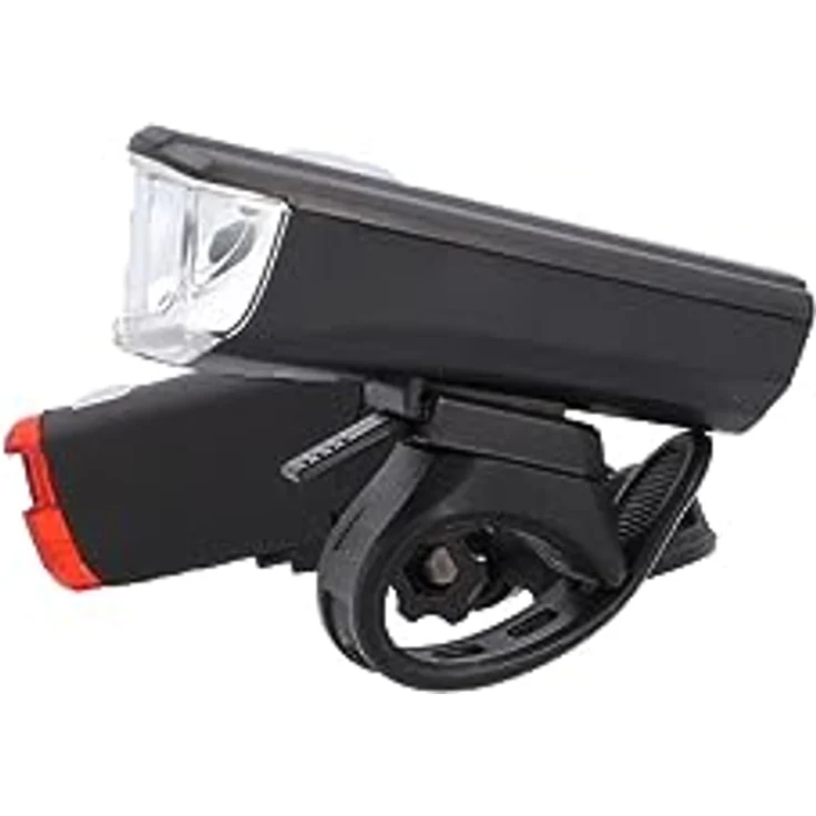 Fischer Fahrrad LED-Batterie Beleuchtungs-Set small-Box, mit LED Technologie, spritzwassergeschützt, schwarz, 1 Stück – Bild 3
