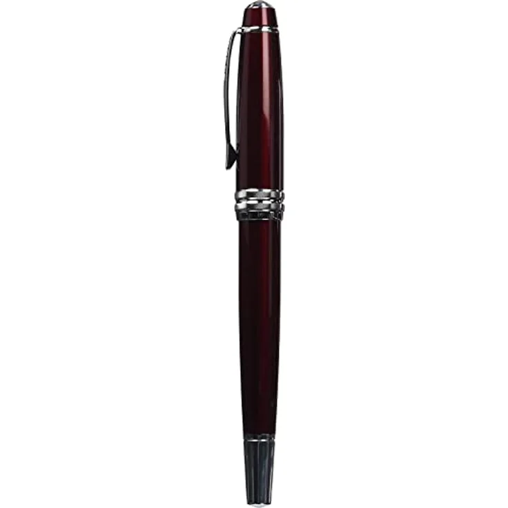 OTTO Füllfederhalter Gel-Tintenroller Rollerball Bailey in Rot-Lack mit chromplattierten Details – Bild 2