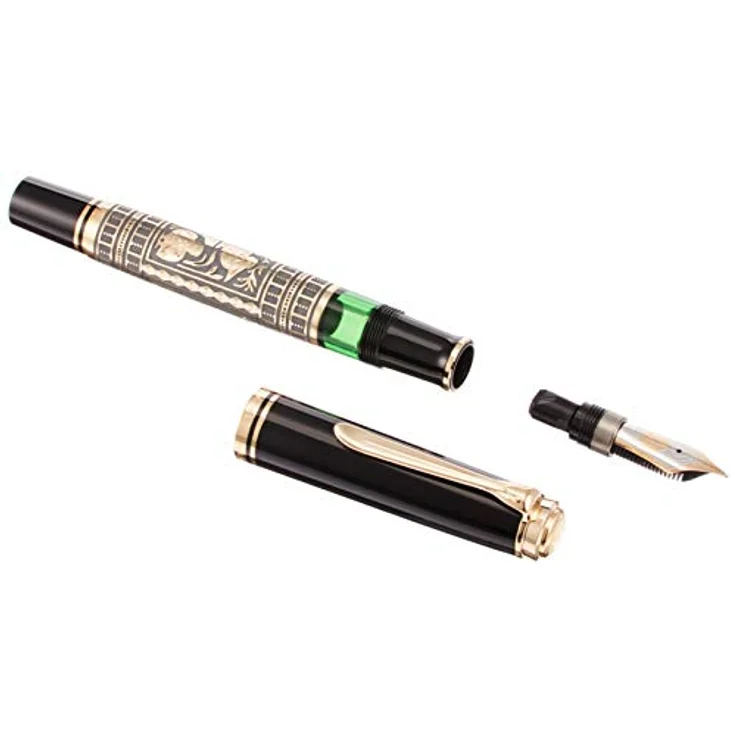 Pelikan Füllfederhalter Toledo M900, 18 Karat Bicolor-Goldfeder, schwarz – Bild 4