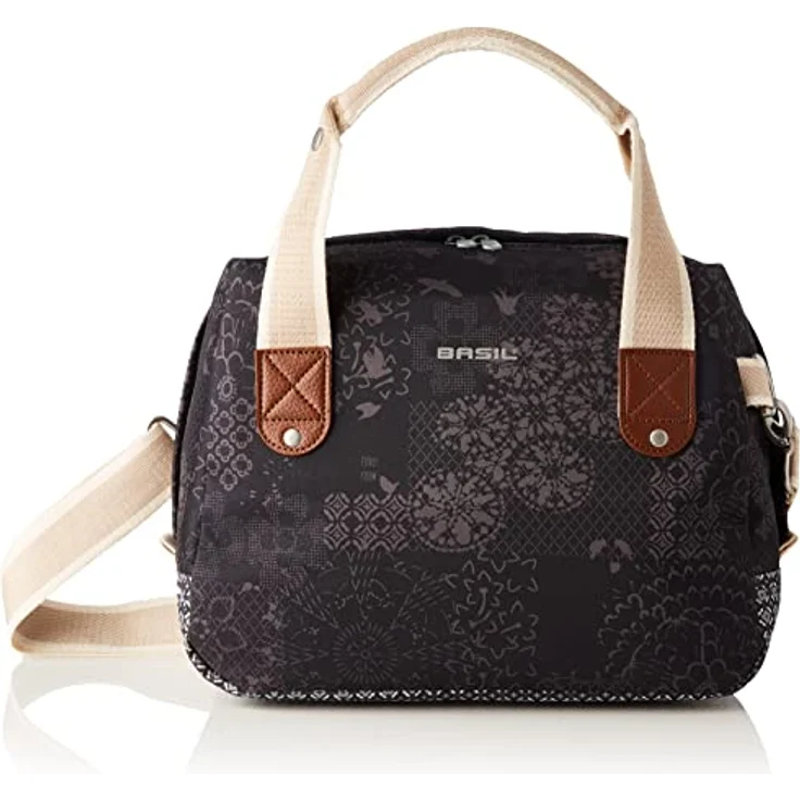 Basil Unisex – Erwachsene Bohème Lenkertasche, Schwarz, 8 Liter, 38 cm x 16 cm x 38 cm – Bild 1