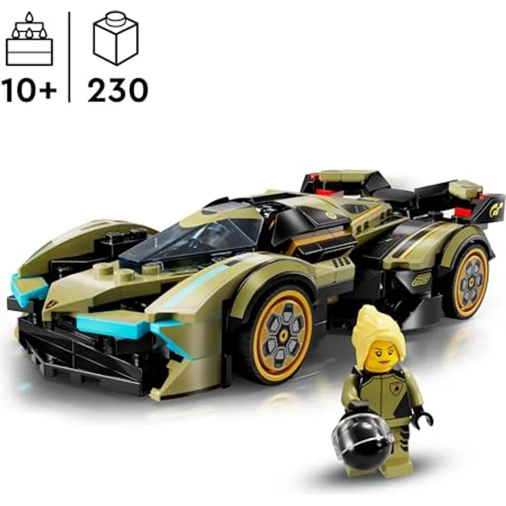LEGO Speed Champions Lamborghini Lambo V12 Vision GT Supersportwagen, Spielzeugauto mit Minifigur und authentischen Details, für Kinder und Gamingfans 76923 – Bild 2