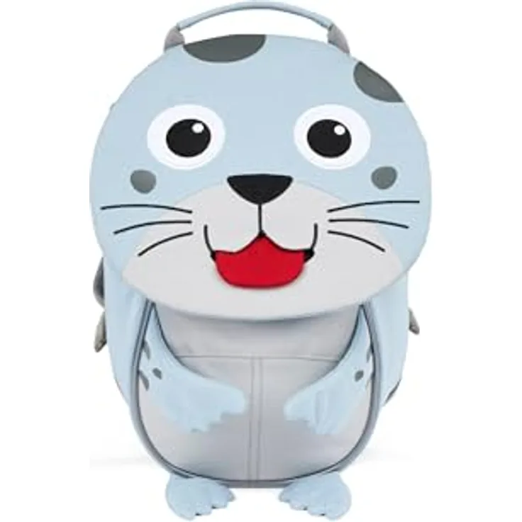 Affenzahn Kindergartenrucksack, Rucksack Blau mit gestickten Details, Namensschild und reflektierenden Elementen, aus 50% recycelten PET-Flaschen