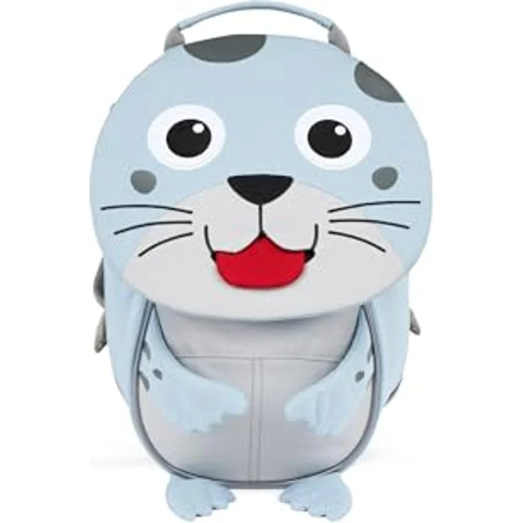 Affenzahn Kindergartenrucksack, Rucksack Blau mit gestickten Details, Namensschild und reflektierenden Elementen, aus 50% recycelten PET-Flaschen – Bild 1