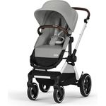 Cybex Gold Kinderwagen EOS Lux 2-in-1, Reisesystem, Stone Grey, ab Geburt bis 22 kg