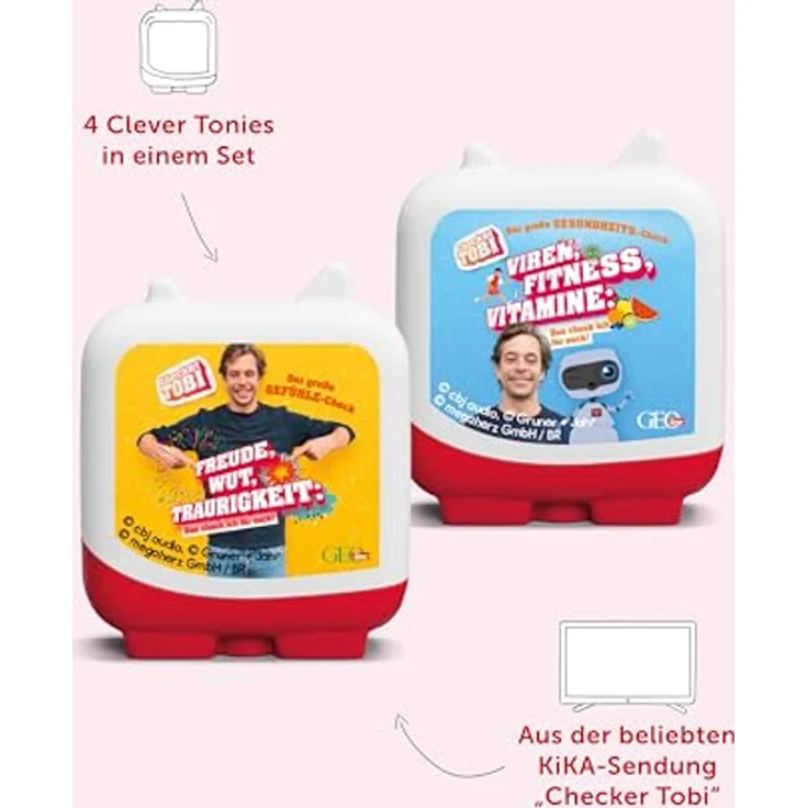 tonies Hörspielfigur Clever Tonie - Checker Tobi 4er-Set, (4-St) - tonies Hörspiel-Tonies, spielerisch und interaktiv – Bild 4