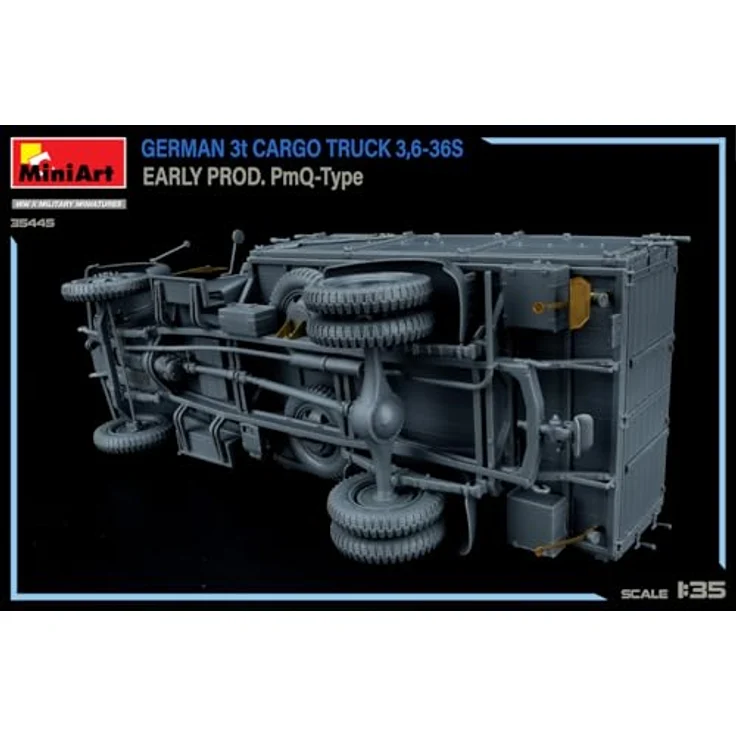 Other 1:35 Dt. 3t. Cargo Truck, Modellfahrzeug mit detaillierten Photoätzteilen und 6 Decal-Varianten für Dioramen – Bild 4