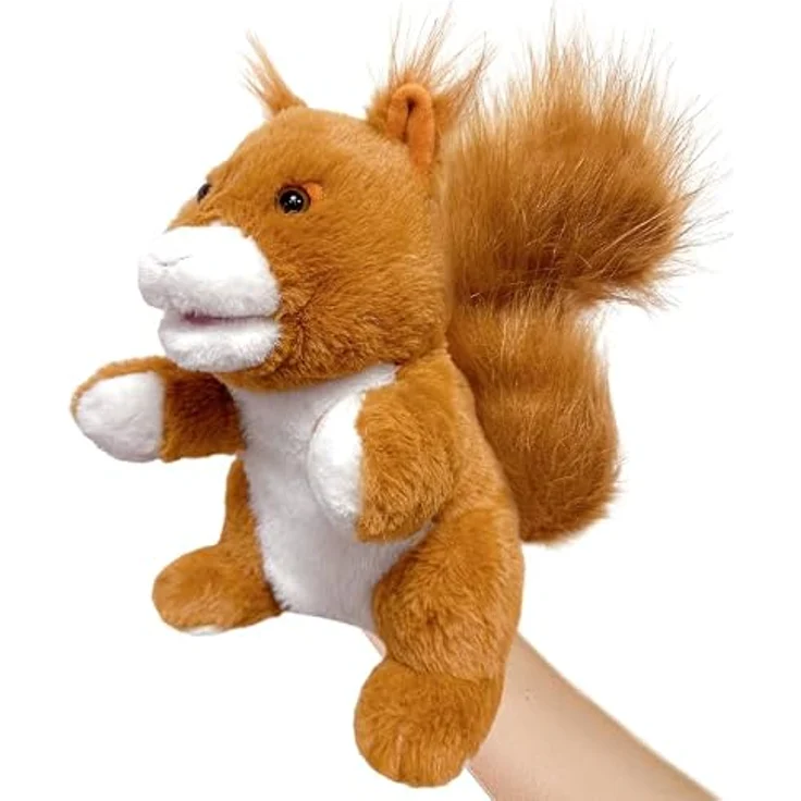 LOMTRATS 2026 Tierhandpuppen Set, Wolf, Tiger, Löwe und Affe mit beweglichen Münder, 25 cm groß, perfekt für fantasievolles Geschichtenerzählen und als Geburtstagsgeschenk für Vorschulkinder – Bild 1