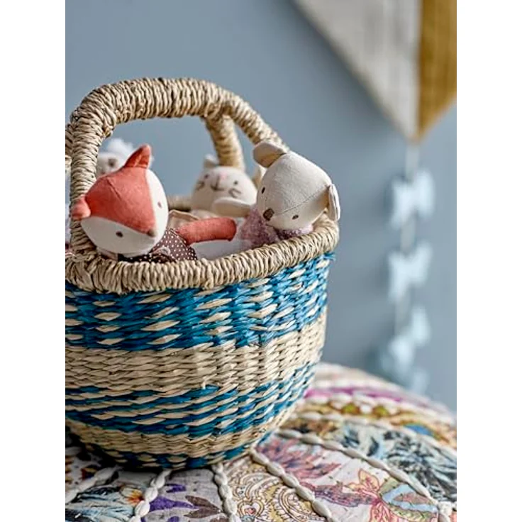 Bloomingville Plüschfigur Animal friends Doll, Stofftiere 6er Set, Plüschtier, Kuscheltier, Babyspielzeug, Stoffpuppen, ca. 16cm, Baumwolle, mehrfarbig – Bild 3