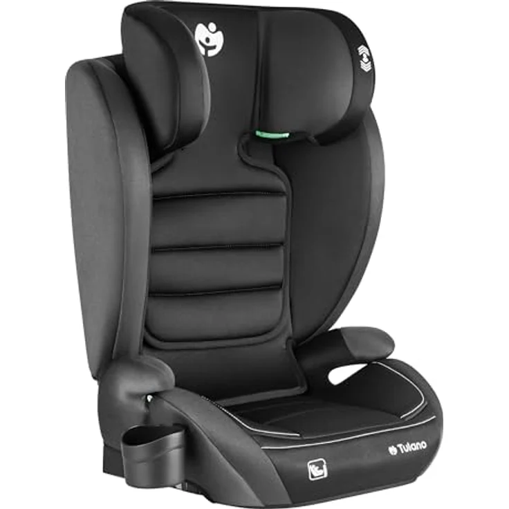 Tulano Joy 25, Kindersitz mit i-Size-Zulassung, verstärkter Kopfstütze, schwarz-grau – Bild 1