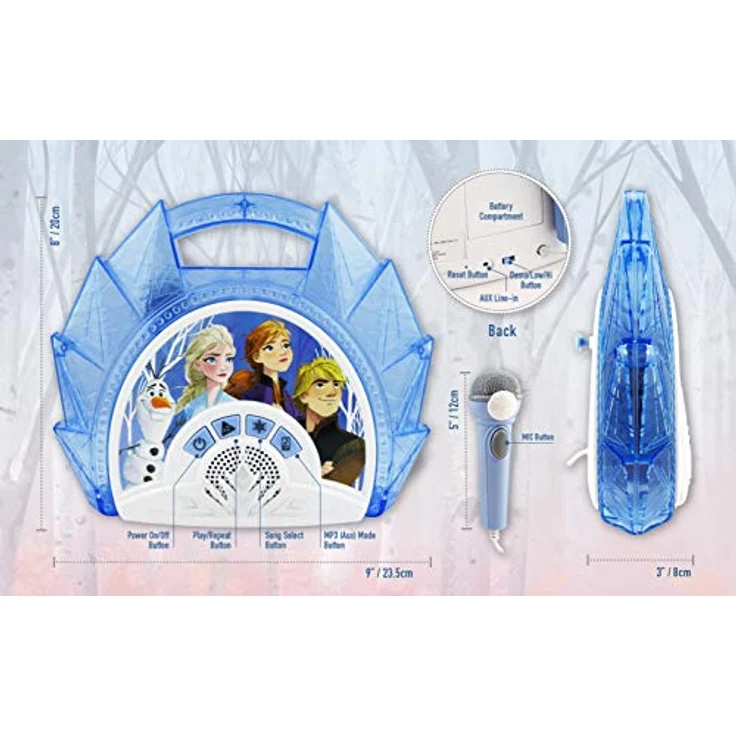 Disney Eiskönigin 2 / Frozen 2 Karaoke Maschine mit Mikrofon für Kinder - eKids FR-115V2 – Bild 4