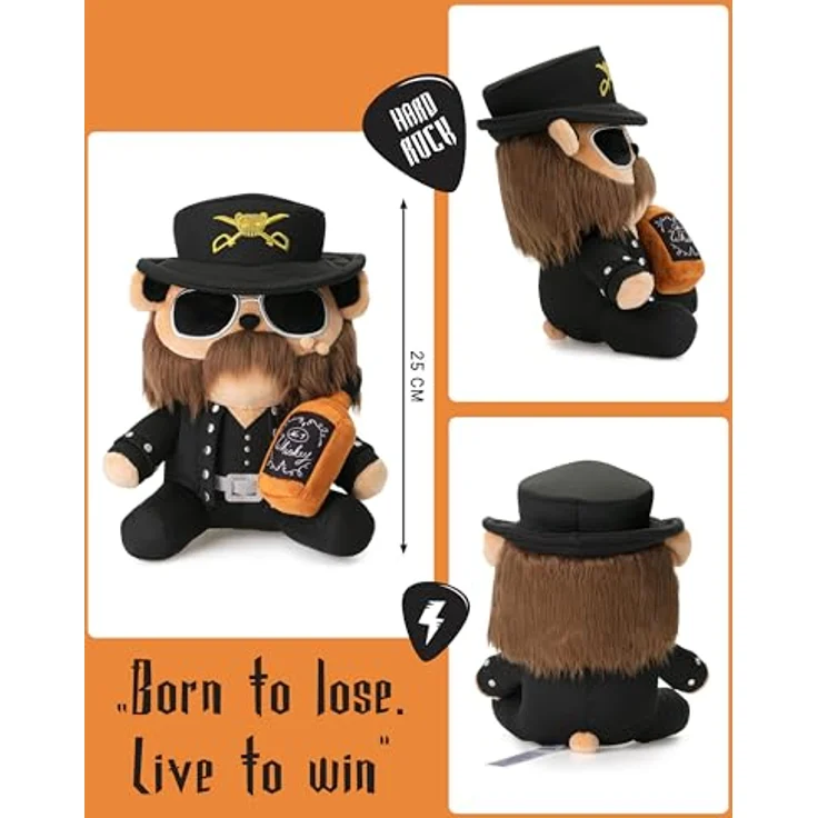 corimori Kuscheltier 25cm, Motörhead Lemmy Kilmister | Plüschtier, Merchandise, Fanrtikel, ca. 25cm groß – Bild 3