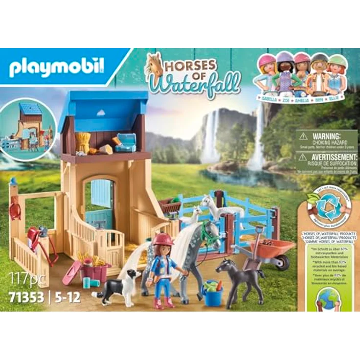 Playmobil® Konstruktions-Spielset Amelia & Whisper mit Pferdebox (71353), Horses of Waterfall, (117 St), teilweise aus recyceltem Material – Bild 4