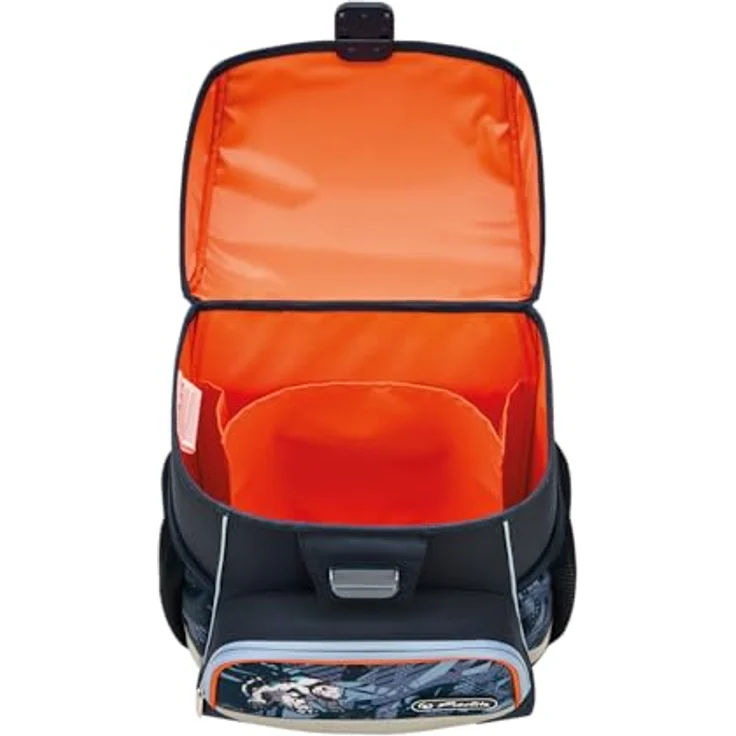 Herlitz Schulranzen Loop Plus, ergonomischer Schulranzen aus Polyester mit reflektierenden Elementen, 310x390x220mm, inkl. Pompon Schüleretui und Sportbeutel – Bild 5