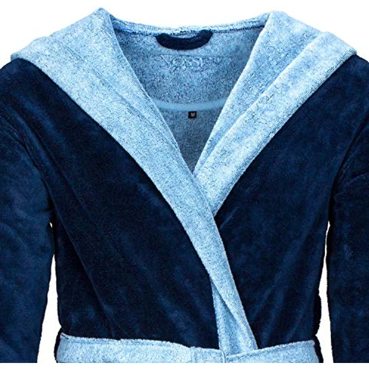 Vossen Poppy Bademantel unisex mit Kapuze, kuscheliger Wellness-Begleiter in Weiß, ganzjährig tragbar – Bild 6