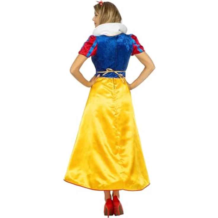 WILBERS & WILBERS 4841 Märchenprinzessin, elegantes kobaltblaues Kostümkleid mit glänzendem gelben Satinrock, Größe 52 – Bild 3